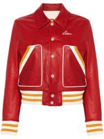 DSQUARED2 veste bomber Varsity en cuir - Rouge