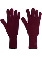 Barrie intarsia-knit cashmere gloves - Rouge