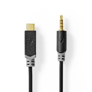 Nedis CCBW65950AT10 audio kabel 1 m USB C 3.5mm Zwart