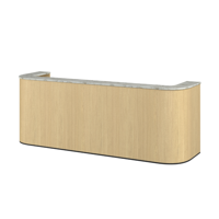 Balie ROBBY | Licht Eiken & Cappuccino Marmer