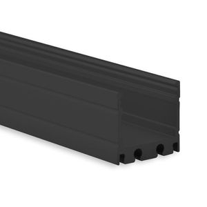 LED profiel PN8 vierkant zwart 19mm breed 18mm hoog 8101022 2 meter (prijs per meter)