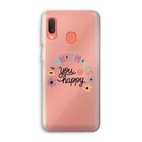 Happy days: Samsung Galaxy A20e Transparant Hoesje