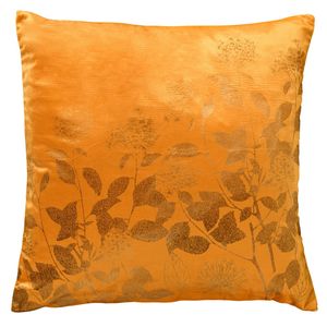 Dutch Decor - ROSALIE - Kussenhoes 45x45 cm - velvet - bloemen en blaadjes - Golden Glow - geel