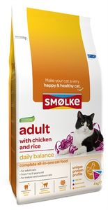 SMOLKE CAT ADULT KIP / RIJST 4 KG