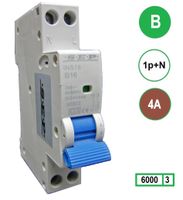 SEP Installatie automaat B04 1polig+n 6kA 18mm breed