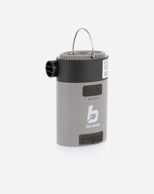 Bo-camp Pomp/Lamp/Powerbank Solar Luchtbedpomp Grijs