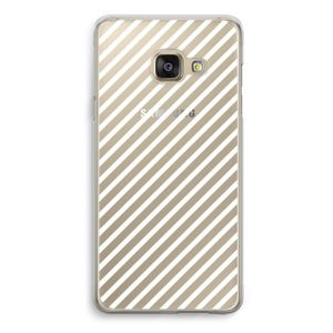 Strepen zwart-wit: Samsung Galaxy A3 (2016) Transparant Hoesje