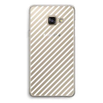 Strepen zwart-wit: Samsung Galaxy A3 (2016) Transparant Hoesje