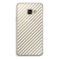 Strepen zwart-wit: Samsung Galaxy A3 (2016) Transparant Hoesje