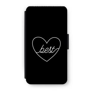 Best heart black: iPhone XS Flip Hoesje