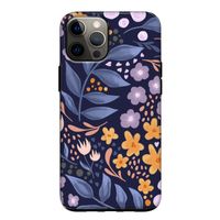 Flowers with blue leaves: iPhone 12 Tough Case
