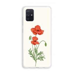 Red poppy: Galaxy A71 Transparant Hoesje