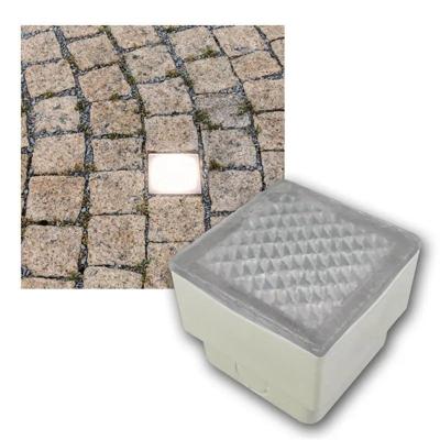 Grondspot bestrating vierkant inbouwspot 8x8 LED 0.8W