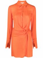 Patrizia Pepe robe-chemise à détail torsadé - Orange