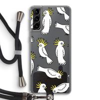Papegaai: Samsung Galaxy S21 Plus Transparant Hoesje met koord