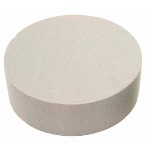 HBX Steekschuim/oase - droog - Rond - grijs - D18 x H6 cm - voor bloemen - bloemstukken
