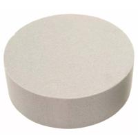 HBX Steekschuim/oase - droog - Rond - grijs - D18 x H6 cm - voor bloemen - bloemstukken