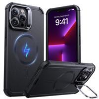 iPhone 13 Pro Max Cyber Tough Magnetic Case (Stash Stand) - Black