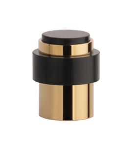 Aprile deurstopper vloer én wand Ø35×43 mm goud gepolijst PVD