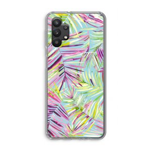 Tropical Palms Blue: Samsung Galaxy A32 5G Transparant Hoesje