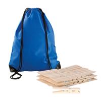 Sorbo Wasknijpers Voordeelzak - met 180x houten wasknijpers - In tasje met hengsels - blauw Sorbo Wasknijpers Voordeelzak - met 180x houten wasknijpers - In tasje met hengsels - blauw