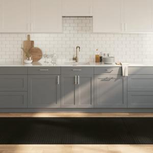 VidaXL Vloerkleed rechthoekig 100x1000 cm bamboe zwart