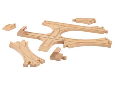 lupilu Houten treinbaanset (Set schakelrails)