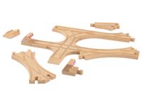 lupilu Houten treinbaanset (Set schakelrails)