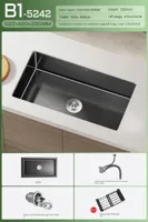 Luxe Waterval Keukenspoelbak - Zwart RVS | Enkelbak | Onderbouw | Inclusief Kraan & Zeepdispenser Luxe Waterval Keukenspoelbak - Zwart RVS | Enkelbak | Onderbouw | Inclusief Kraan & Zeepdispenser