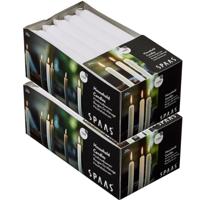 Huishoudkaarsen - 40x - wit - 18 cm - 6 branduren - lange kaarsen - tafelkaarsen