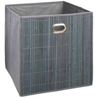 5Five Opbergmand/kastmand - grijs - linnen/bamboe - 31 x 31 x 31 cm - 29 liter - Vakkenkast 5Five Opbergmand/kastmand - grijs - linnen/bamboe - 31 x 31 x 31 cm - 29 liter - Vakkenkast