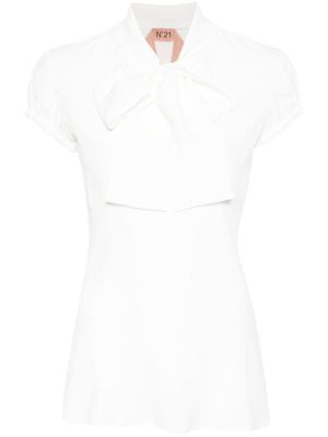 Nº21 blouse à manches bouffantes - Blanc
