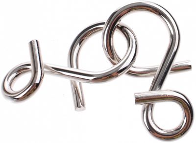 Johntoy breinbreker puzzel 3 cm zilver staal Johntoy breinbreker puzzel 3 cm zilver staal