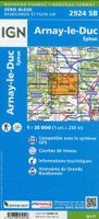 Wandelkaart - Topografische kaart 2924SB Arnay-le-Duc - Epignac | IGN - Institut Géographique National