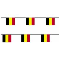 2x Papieren vlaggenlijn Belgie landen decoratie   -