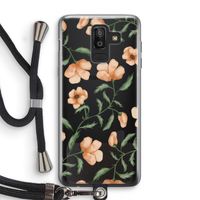 Peachy flowers: Samsung Galaxy J8 (2018) Transparant Hoesje met koord