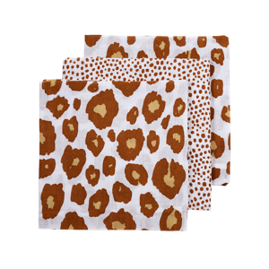 Hydrofiele Luiers 3-pack Panter/Cheetah - Camel - 70x70 cm