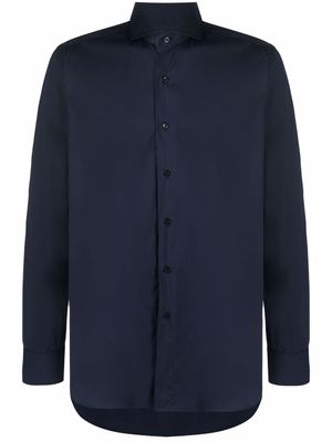 Xacus chemise à ourlet incurvé - Bleu