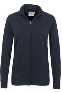 HAKRO Regular Fit Dames Sweatjacket Marine, Effen