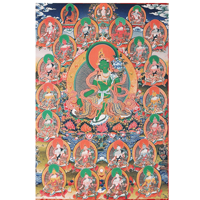 Thangka Reproductie - 21 Tara&apos;s