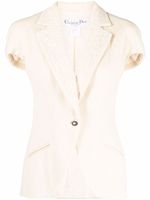 Christian Dior Pre-Owned blazer à empiècements en dentelle (années 1990) - Tons neutres