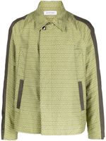 Kiko Kostadinov veste en jacquard à bords contrastants - Vert - thumbnail