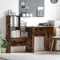 Bureau Gerookt eiken 131,5 x 50 x 106,5 cm Bewerkt hout