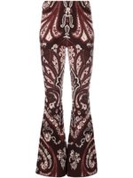 ETRO pantalon en maille à motif cachemire - Rouge