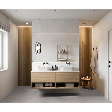 PVC vloer Klik Elegance - Concrete Steel - 2,253 m2 - Leen Bakker