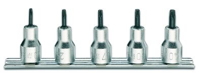 Beta 5-delige set dopsleutels voor Tamper Resistant Torx® schroeven (art. 920RTX) met support 920RTX/SB5 - 009200378