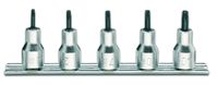 Beta 5-delige set dopsleutels voor Tamper Resistant Torx® schroeven (art. 920RTX) met support 920RTX/SB5 - 009200378