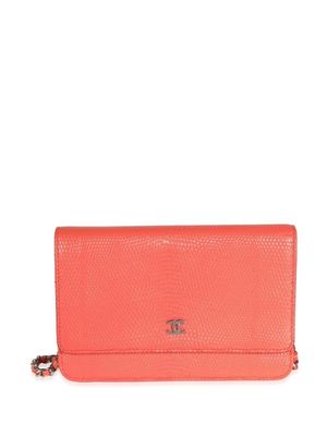 CHANEL Pre-Owned portefeuille CC à bride en chaîne - Orange