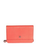 CHANEL Pre-Owned portefeuille CC à bride en chaîne - Orange