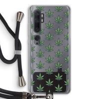 Weed: Xiaomi Mi Note 10 Transparant Hoesje met koord